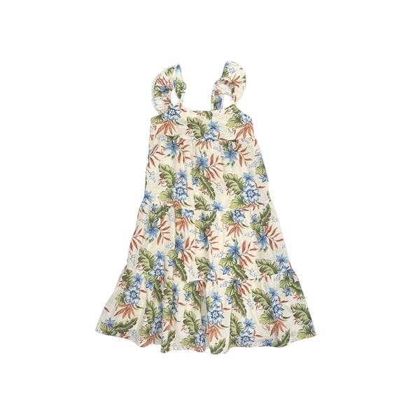 Janie and Jack Girls Tropical Floral Midi Dress - Picture 1 of 7